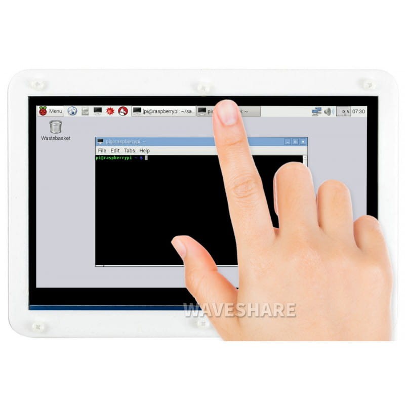 Wyświetlacz LCD 7" 1024x600 IPS HDMI + obudowa