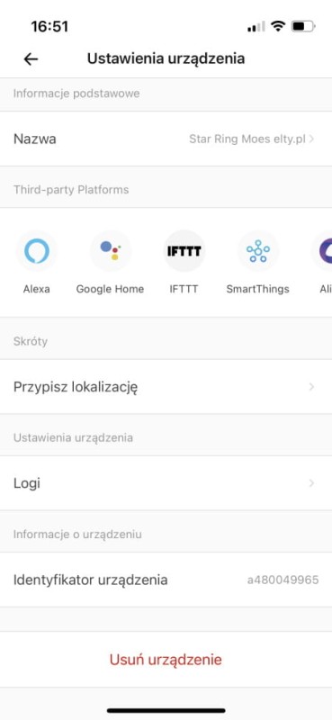 Moes Star Ring ZS-SR-EU1-WH-MS ewelink opcje