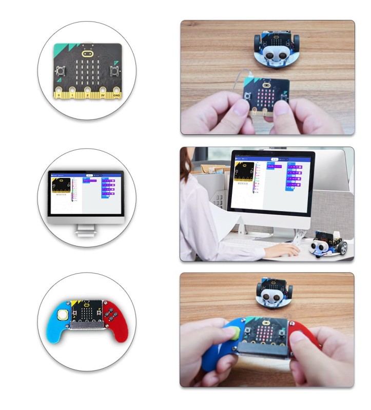 Smart Cutebot micro:bit zestaw do budowy inteligentnego samochodu od Elecfreaks