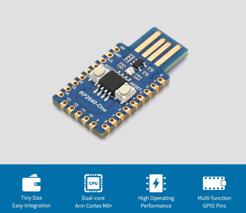 Mikrokontroler RP2040-one płytka zgodna z Raspberry Pi Pico