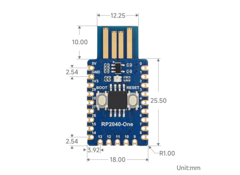 Mikrokontroler RP2040-one płytka zgodna z Raspberry Pi Pico
