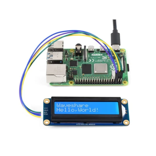 Moduł wyświetlacza LCD1602 biały tekst z niebieskim tłem I2C