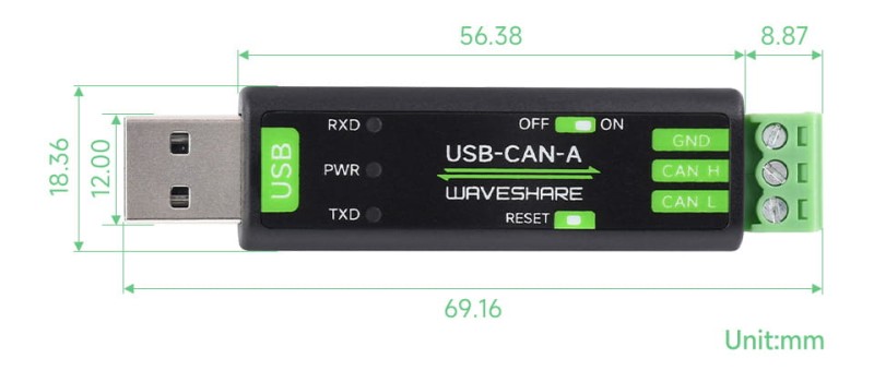 USB To CAN Adapter Model  - Adapter USB do magistrali CAN