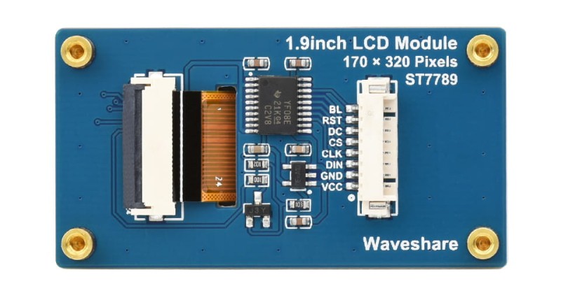 Wyświetlacz LCD 1.9" IPS 262K kolorów dla Raspberry Pi, Ardiuno, STM32
