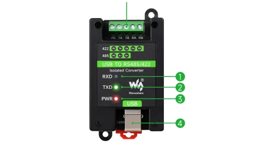 Przemysłowy konwerter USB-RS485/RS422