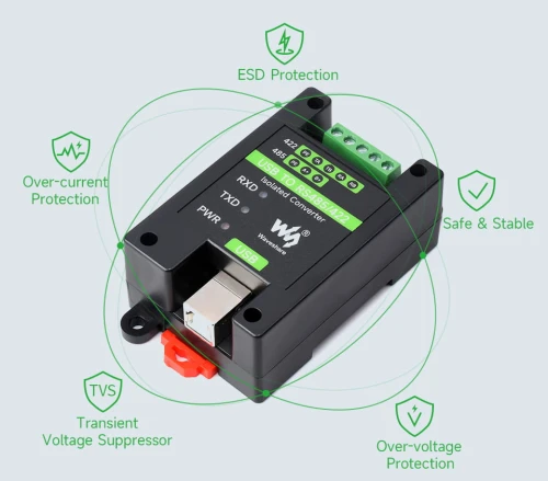 Przemysłowy konwerter USB-RS485/RS422