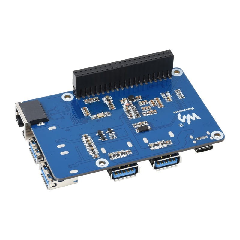 Moduł rozszerzeń HUB 3xUSB 3.2 Gen1 1xETH Gigabit HAT dla Raspberry Pi
