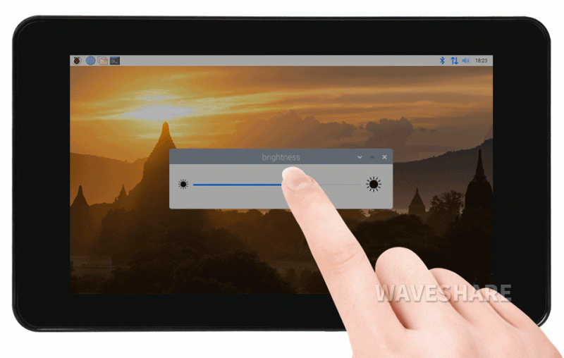 Pojemnościowy wyświetlacz LCD 7" 1024 x 600 panel ze szkła hartowanego