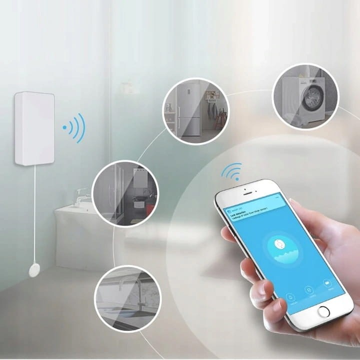 Inteligentny czujnik zalania z sondą ZigBee dla aplikacji Tuya