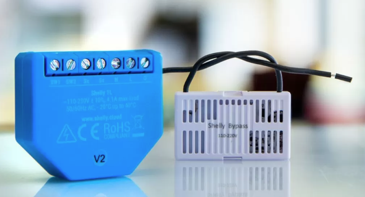 Shelly Bypass moduł eliminujący mruganie led dla Shelly 1L i Shelly dimmer 2