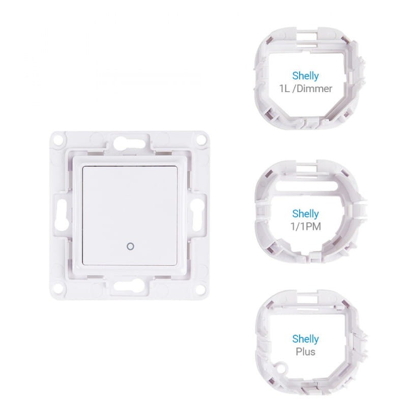 Przełącznik ścienny jednoprzyciskowy Shelly Wall Switch dla przekaźników Shelly - Biały