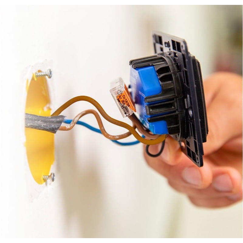 Przełącznik ścienny dwuprzyciskowy Shelly Wall Switch dla przekaźników Shelly - Czarny