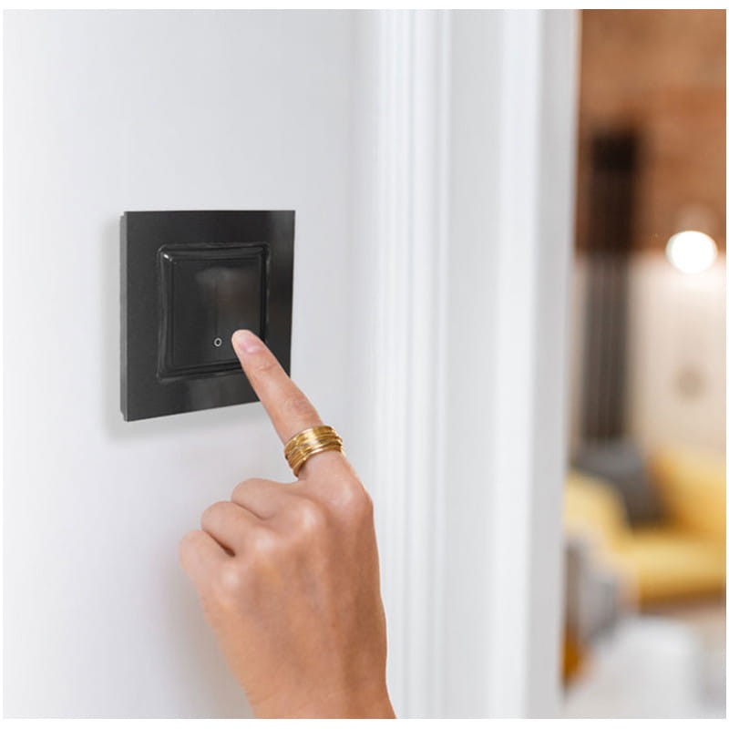 Przełącznik ścienny dwuprzyciskowy Shelly Wall Switch dla przekaźników Shelly - Czarny