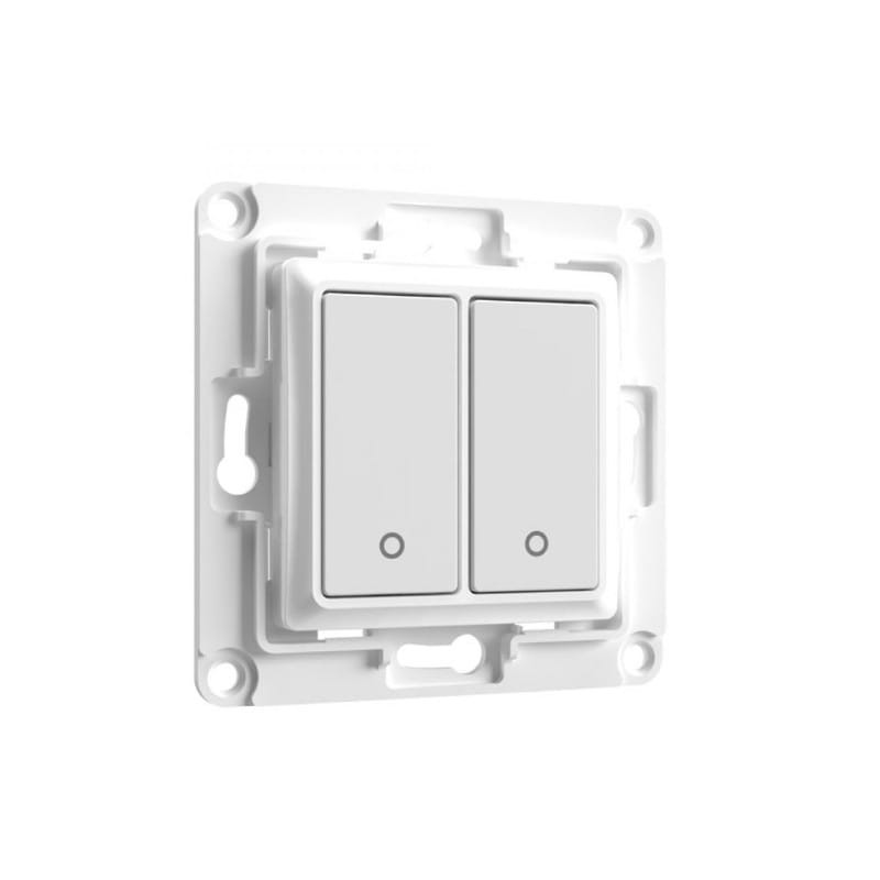 Przełącznik ścienny dwuprzyciskowy Shelly Wall Switch dla przekaźników Shelly - Biały
