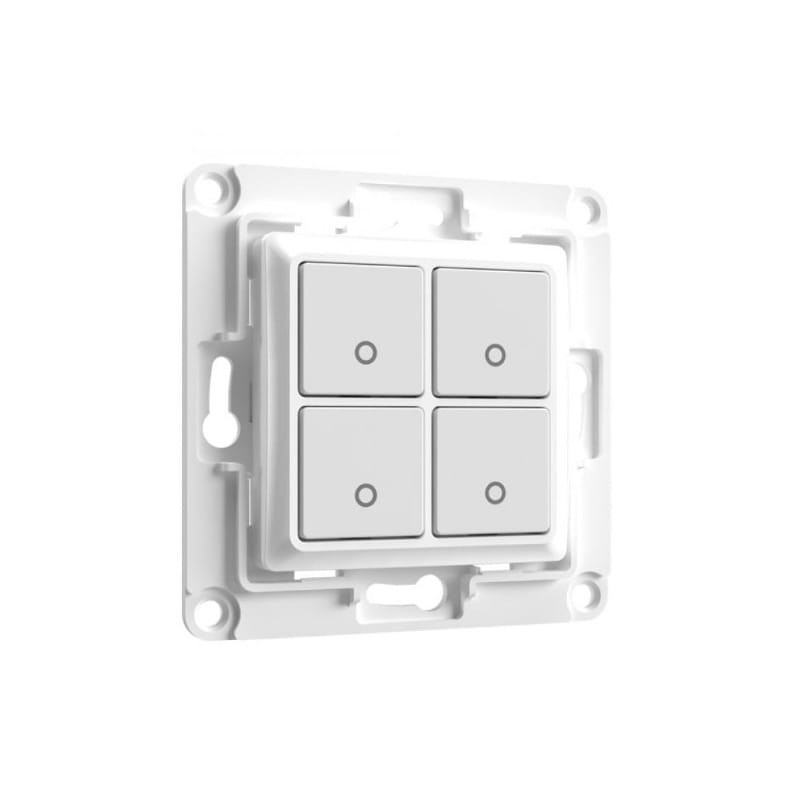 Przełącznik ścienny czteroprzyciskowy Shelly Wall Switch dla przekaźników Shelly - Biały