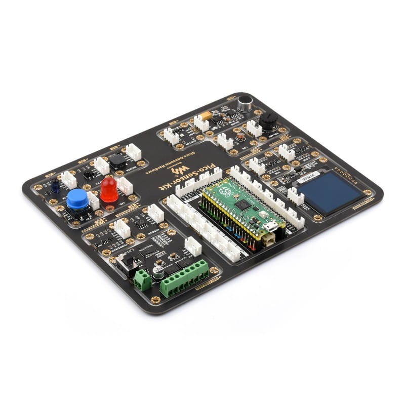 Zestaw 15 modułów podstawowych wraz z płytką rozszerzeń i 1,5" wyświetlaczem OLED dla Raspberry Pi Pico
