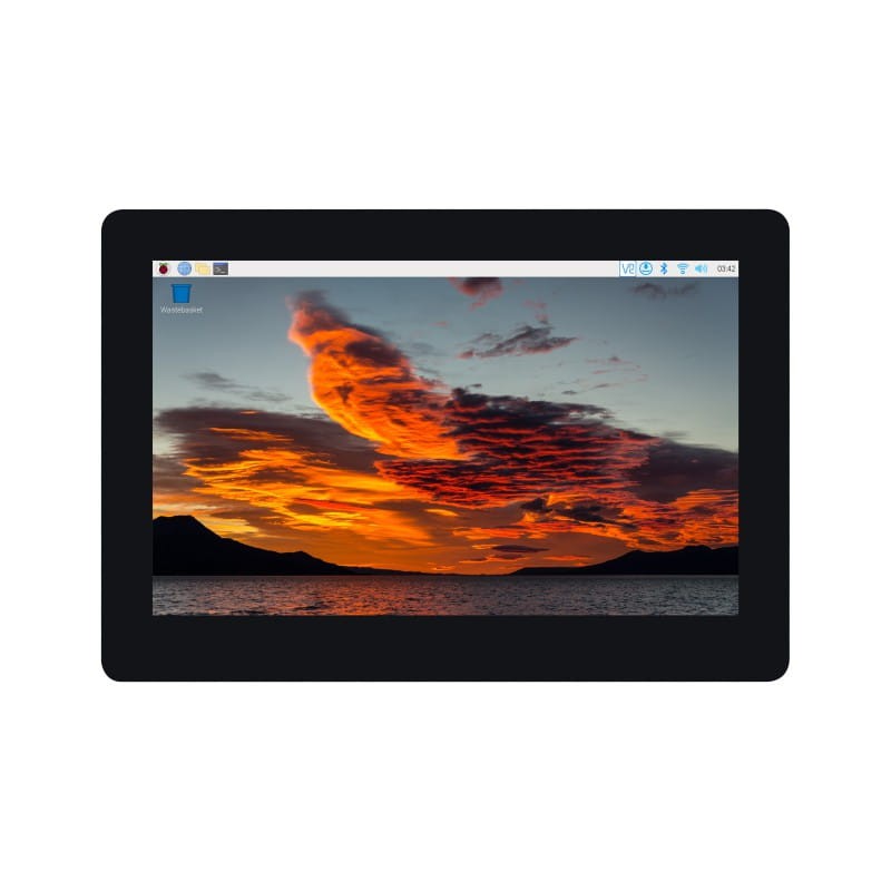 Capacitive 5-Inch IPS LCD Display with 800 x 480 Pixels and Tempered Glass for Raspberry Pi