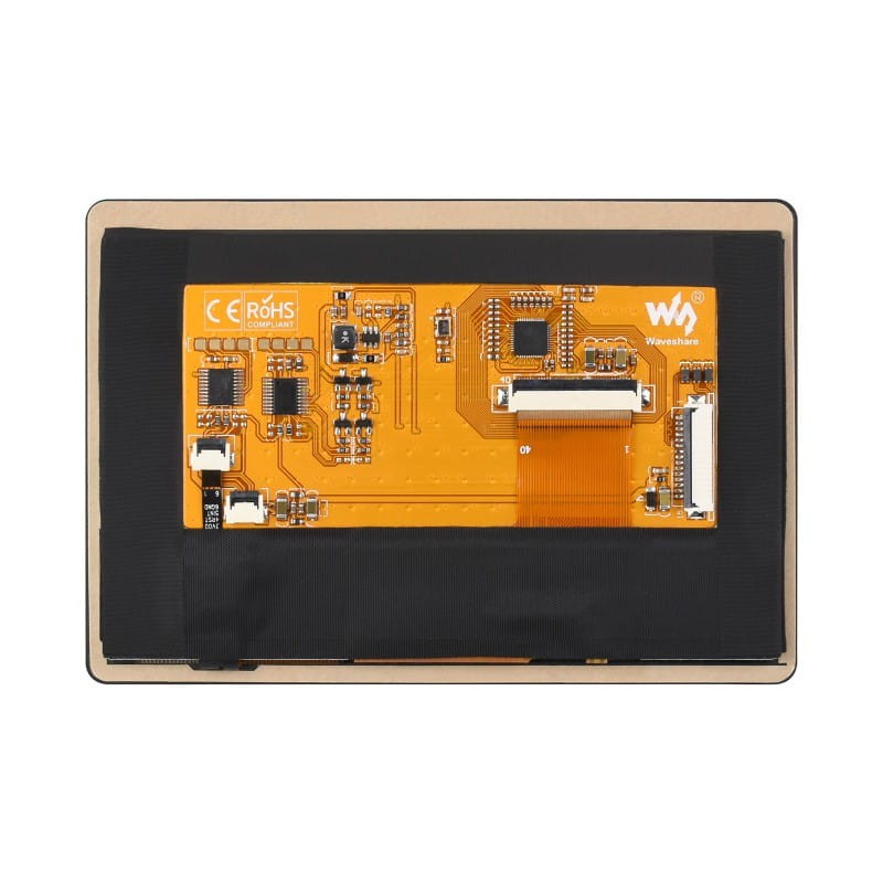 Capacitive 5-Inch IPS LCD Display with 800 x 480 Pixels and Tempered Glass for Raspberry Pi