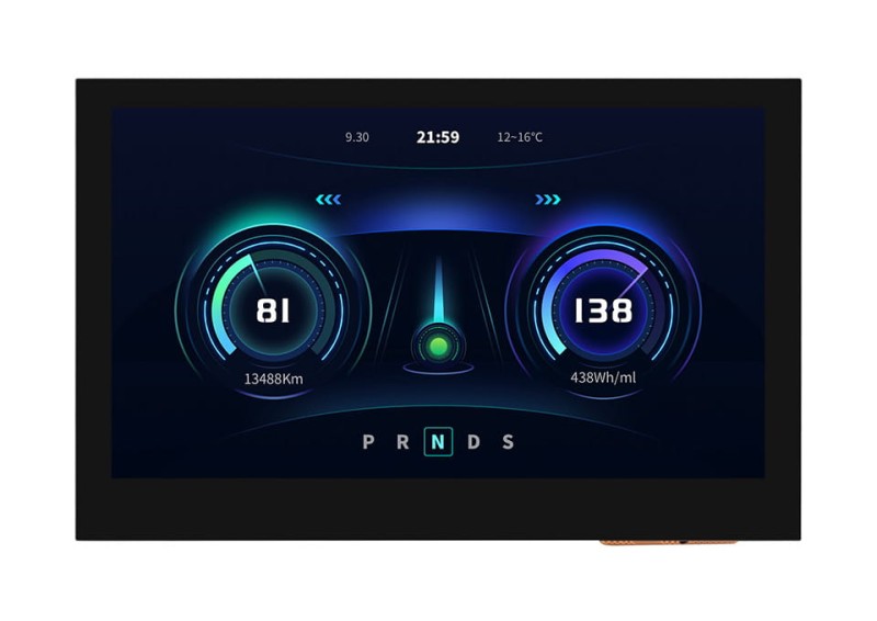 Capacitive 4,3-Inch IPS LCD Display with 800 x 480 Pixels and Tempered Glass for Raspberry Pi