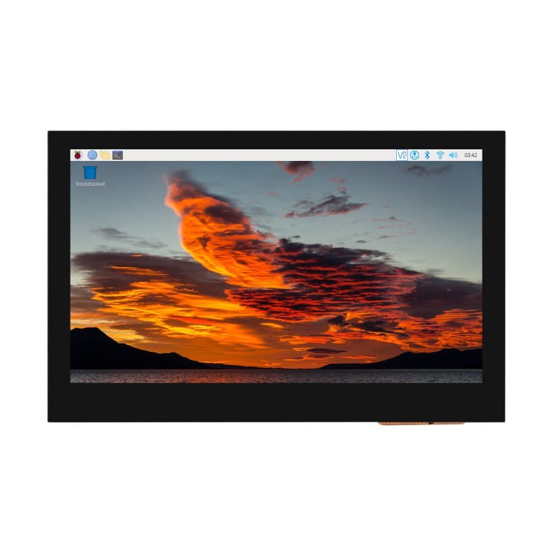 Kapacitní IPS LCD displej 4,3" 800 x 480 panel z tvrzeného skla pro Raspberry Pi