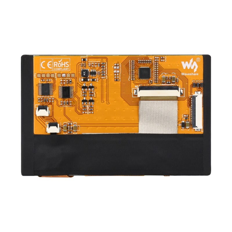 Capacitive 4,3-Inch IPS LCD Display with 800 x 480 Pixels and Tempered Glass for Raspberry Pi