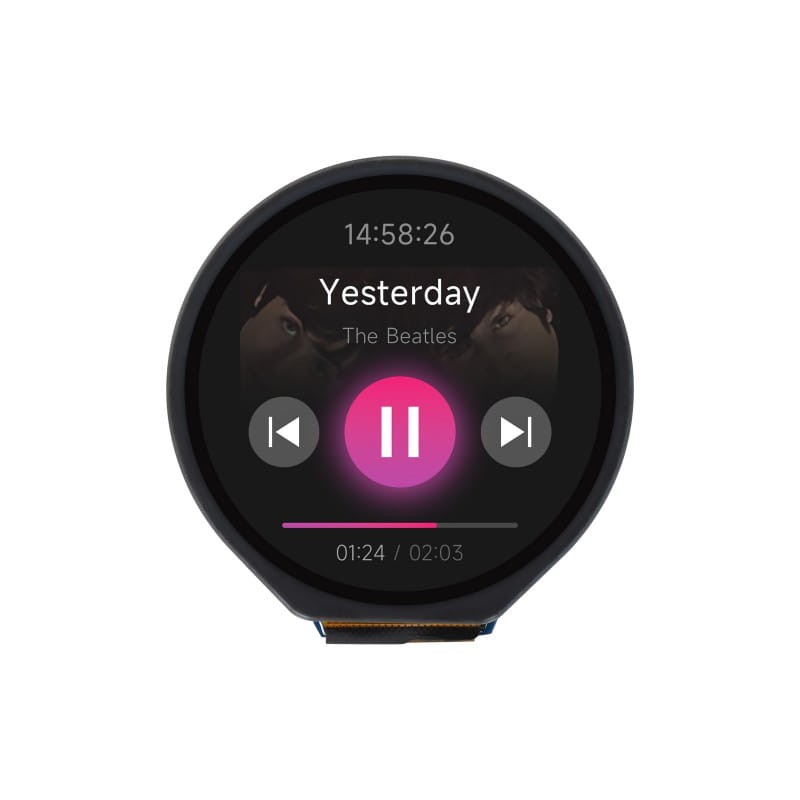 1,28" 240 x 240 IPS Rundes kapazitives LCD-Anzeigemodul für Raspberry Pi, Arduino, STM32