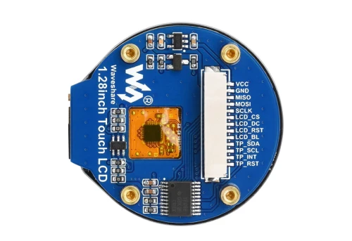 Pojemnościowy okrągły wyświetlacz LCD IPS 1,28" 240 x 240 panel ze szkła hartowanego dla Raspberry Pi, Ardiuno, STM32