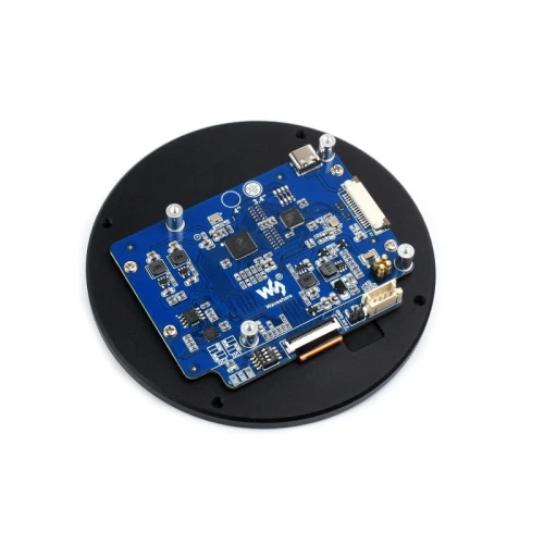 Kapacitní kruhový 3,4" 800x800 IPS LCD displej s tvrzeným skleněným panelem pro Raspberry Pi
