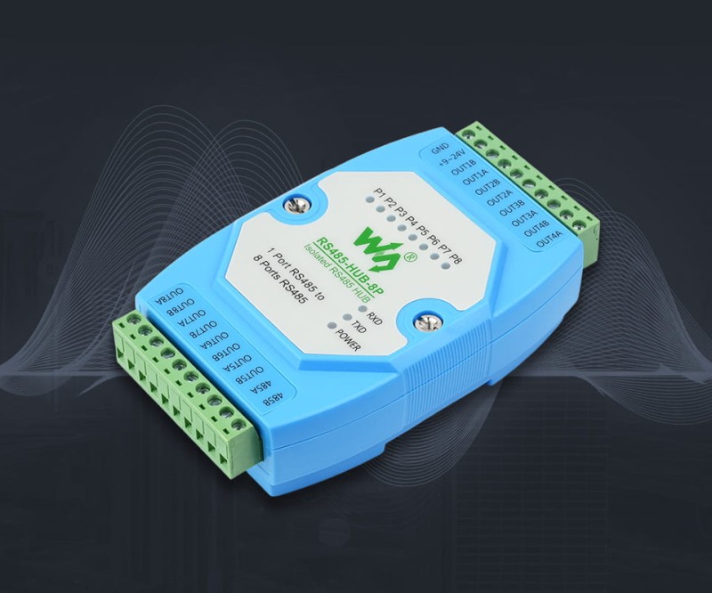 Isolated 8-Channel RS485 Hub Concentrator