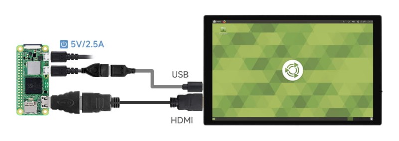 Pojemnościowy wyświetlacz 10.1" 1280 x 800 HP-CAPLCD w aluminowej obudowie dla Raspberry Pi, PC, Jatson, Smartfon