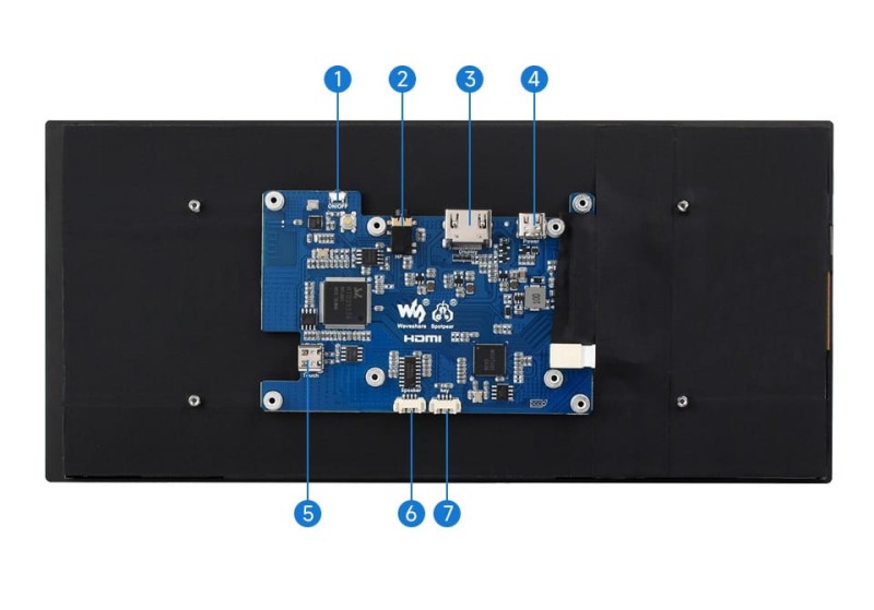 Pojemnościowy wyświetlacz 10.4" 1600 x 720 HP-CAPQLED dla Raspberry Pi, PC, Jatson