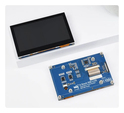 4,3-Zoll kapazitiver DSI QLED-Bildschirm mit 800x480 Auflösung für Raspberry Pi
