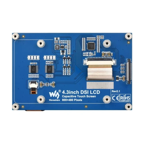 4,3-Zoll kapazitiver DSI QLED-Bildschirm mit 800x480 Auflösung für Raspberry Pi