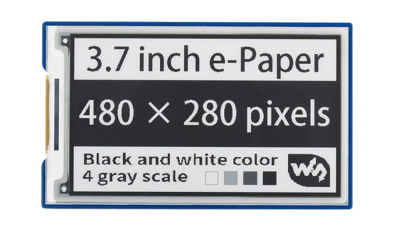 3,7-calowy e-papierowy wyświetlacz 480x280 dla Raspberry Pi