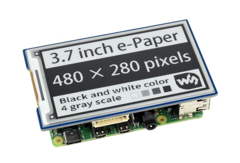 3,7-calowy e-papierowy wyświetlacz 480x280 dla Raspberry Pi