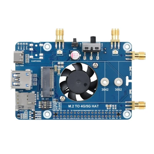 Moduł 4G/5G SIM8262E-M2 z obudową, obsługa GPS, Glonass, Galileo dla Raspberry Pi