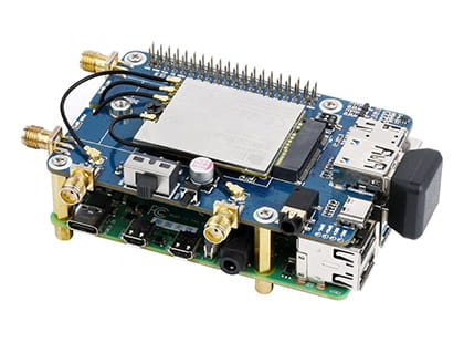 Moduł 4G/5G SIM8262E-M2 z obudową, obsługa GPS, Glonass, Galileo dla Raspberry Pi