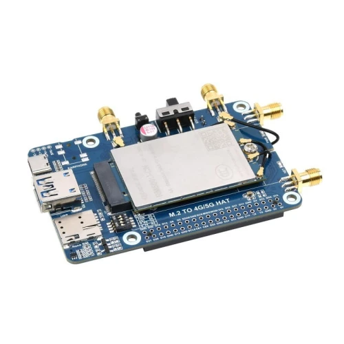 Moduł 3G/4G/5G RM502Q-AE z obudową, obsługa GPS, Glonass, Galileo dla Raspberry Pi