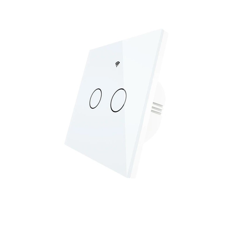 Włącznik Dotykowy ZigBee TUYA 2obw. biały #bez N