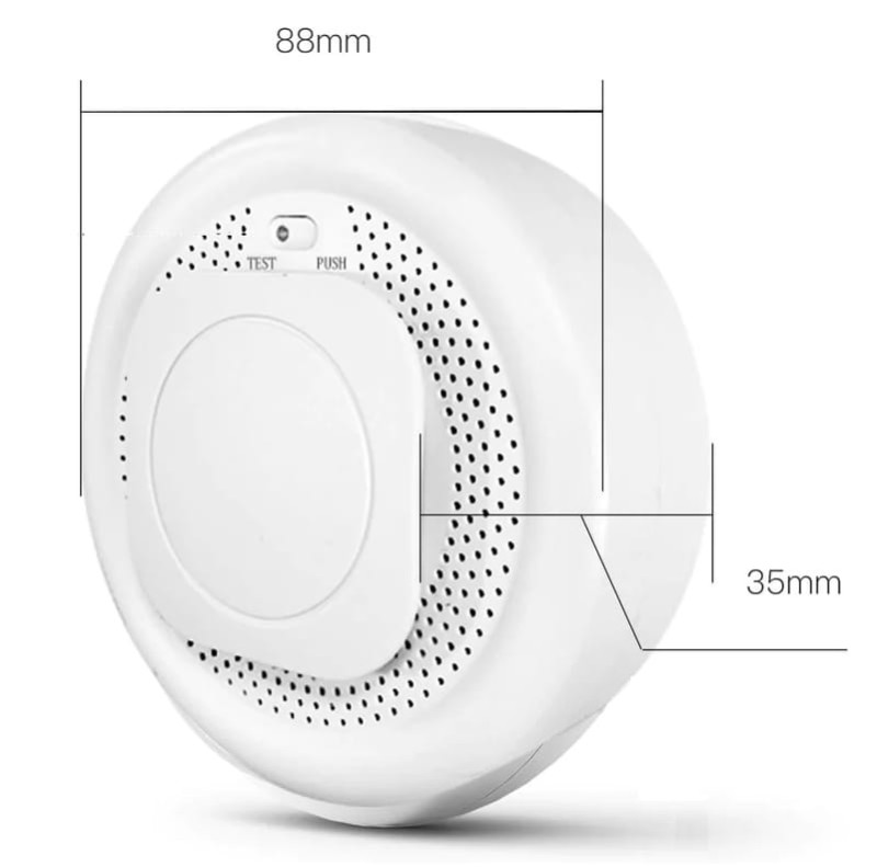 Czujnik dymu i wysokiej temperatury Zigbee Tuya
