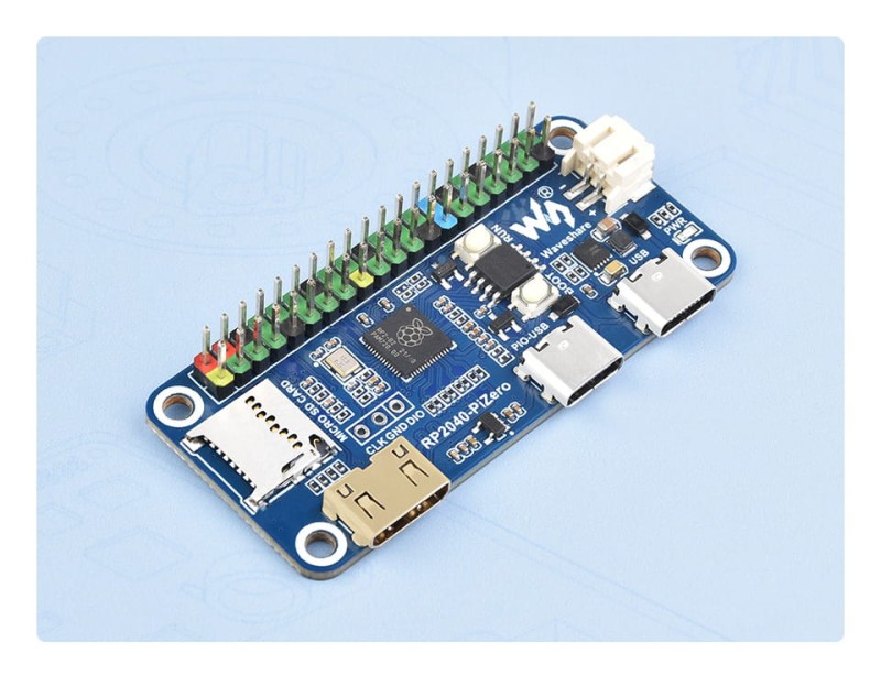 RP2040-PiZero Deska pro vývoj s 264KB SRAM a 16MB Flash pamětí a dvoujádrovým ARM procesorem