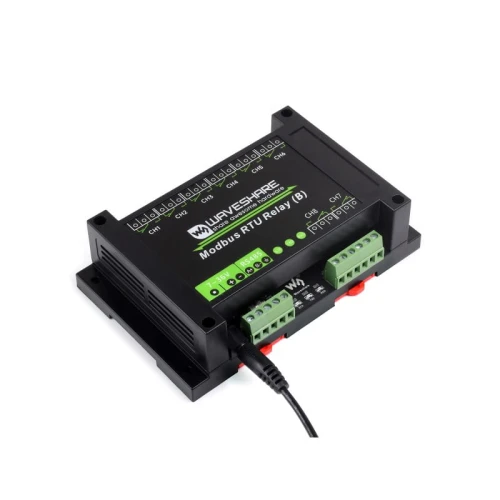 Moduł z 8 przekaźnikami sterowany RS485 Modbus RTU