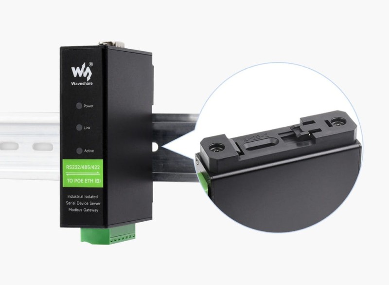 Serwer szeregowy RS232/485/422 na Ethernet POE