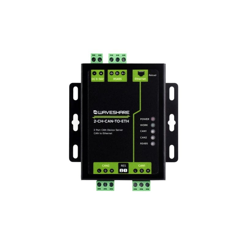Industrial 2-Channel CAN to Ethernet Server