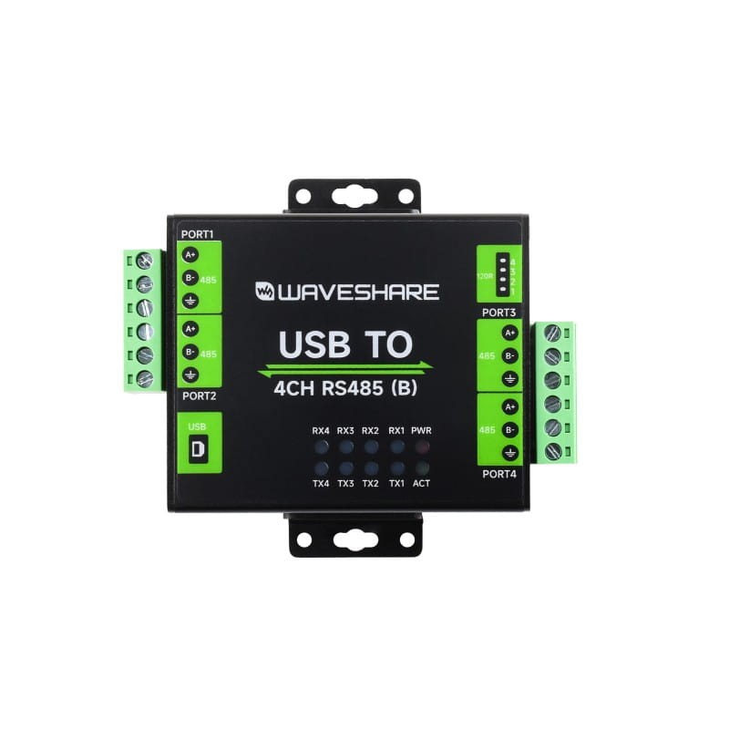 Industrial Four-Channel USB to RS485 Converter