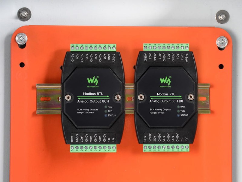 Osmikanálový modbus RTU - Výstupní proud 0-25mA