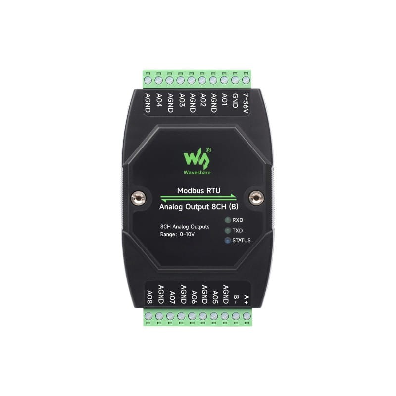 Ośmiokanałowy modbus RTU - Wyjście napięciowe 0-10V