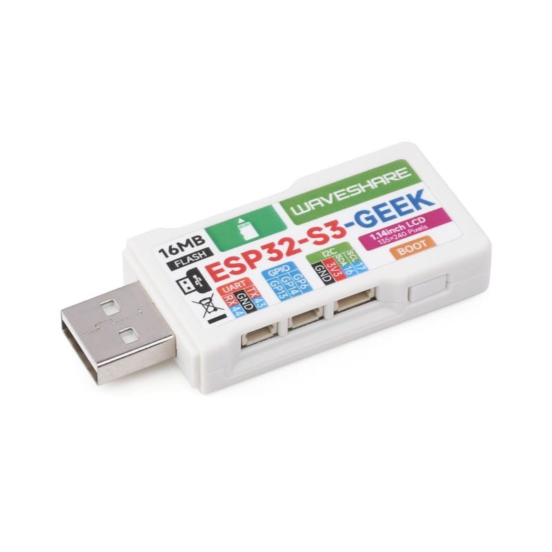 ESP32-S3-GEEK Developer Board with 1.14" 240x135 Display