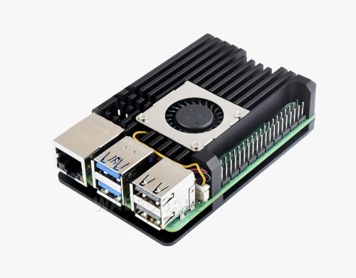 Obudowa z aluminium dla Raspberry Pi 5 z wentylatorem sterowanym temperaturą