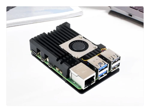 Obudowa z aluminium dla Raspberry Pi 5 z wentylatorem sterowanym temperaturą